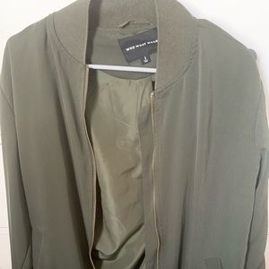Olive bomber jacket